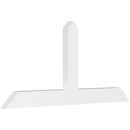 Ekena Millwork Portland Architectural Grade PVC Gable Bracket, 48"W x 22"H x 2"D x 4"F, 11/12 Pitch GBP048X22X0204POR00